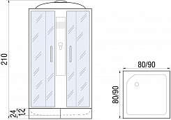 River Душевая кабина QUADRO 80/26 MT – фотография-14